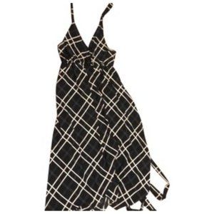 Jessica Simpson Maternity Maxi Dress. Black plaid.